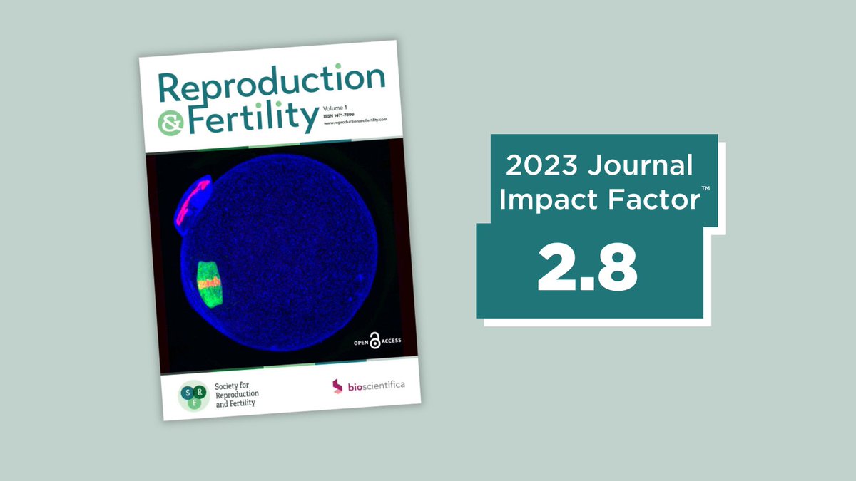 Reproduction and Fertility (@repro_fertility) on Twitter photo Our impact continues to grow thanks to the dedication of our authors, peer reviewers and editors who have helped us achieve a 2023 Journal Impact FactorTM of 2.8. 👏
We are now ranked 16/39 in the ‘Reproductive Biology’ category. #JCR2024 <a href="/ClarivateAG/">Clarivate for Academia & Government</a> Our impact continues to grow thanks to the dedication of our authors, peer reviewers and editors who have helped us achieve a 2023 Journal Impact FactorTM of 2.8. 👏
We are now ranked 16/39 in the ‘Reproductive Biology’ category. #JCR2024 <a href="/ClarivateAG/">Clarivate for Academia & Government</a>