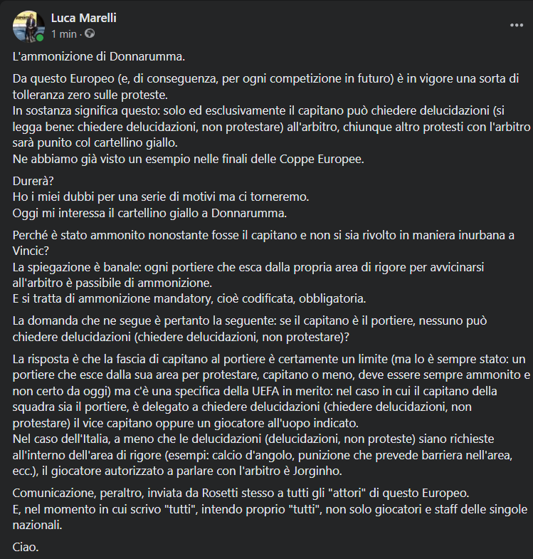 LucaMarelli72's tweet image. L&apos;ammonizione di #Donnarumma.

#Euro2024 #SpagnaItalia