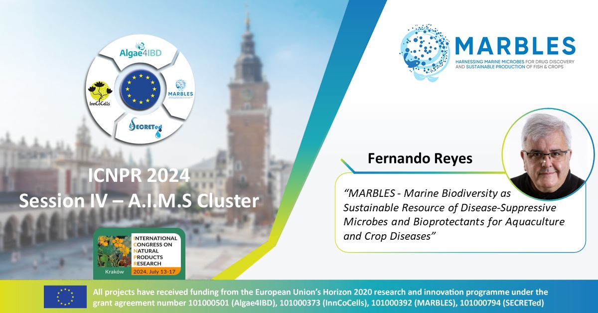 📢Our <a href="/MARBLES_EU/">@MARBLES_EU</a> researcher Fernando Reyes <a href="/MEDINADiscovery/">Fundación MEDINA</a> will be there presenting:

MARBLES:- Marine biodiversity as sustainable resource of disease-suppressive microbes &amp; bioprotectants for aquaculture &amp; crop diseases

🌊🦠🧫🔬🐟🌾💊✅