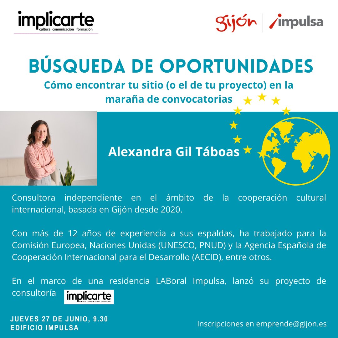 GijonImpulsa's tweet photo. #Formación 🧑‍🏫 ¿Buscas que tu #negocio crezca fuera de España? Este taller te interesa 👇

Alexandra Gil te explicará cómo acceder a oportunidades de consultoría, convocatorias de proyectos y licitaciones en el ámbito europeo e internacional.

Reserva tu plaza en emprende@gijon.es https://t.co/rmcq1A7Cvs