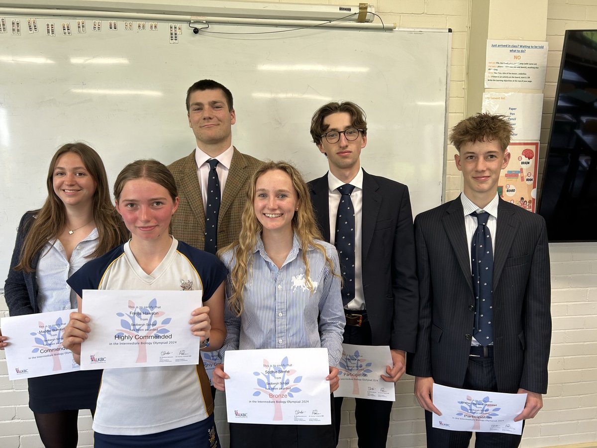 Sedbergh STEM (@sedbergh_stem) on Twitter photo Congratulations to these Lower 6th pupils on their award certificates in the 2024 Intermediate Biology Olympiad competition <a href="/UKBioComps/">UK Biology Competitions</a> ππ Congratulations to these Lower 6th pupils on their award certificates in the 2024 Intermediate Biology Olympiad competition <a href="/UKBioComps/">UK Biology Competitions</a> ππ