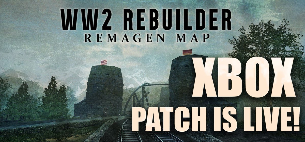 📷 WW2 Rebuilder Update is Live on Xbox! 📷 

Hello <a href="/everyone/">Everyone</a> We’ve just released an update for WW2 Rebuilder on Xbox! This update fixes the crash issues on the Remagen map.

Thanks for your patience and support. Jump back in and rebuild history! 

Happy gaming! 📷
#fixing  #bug