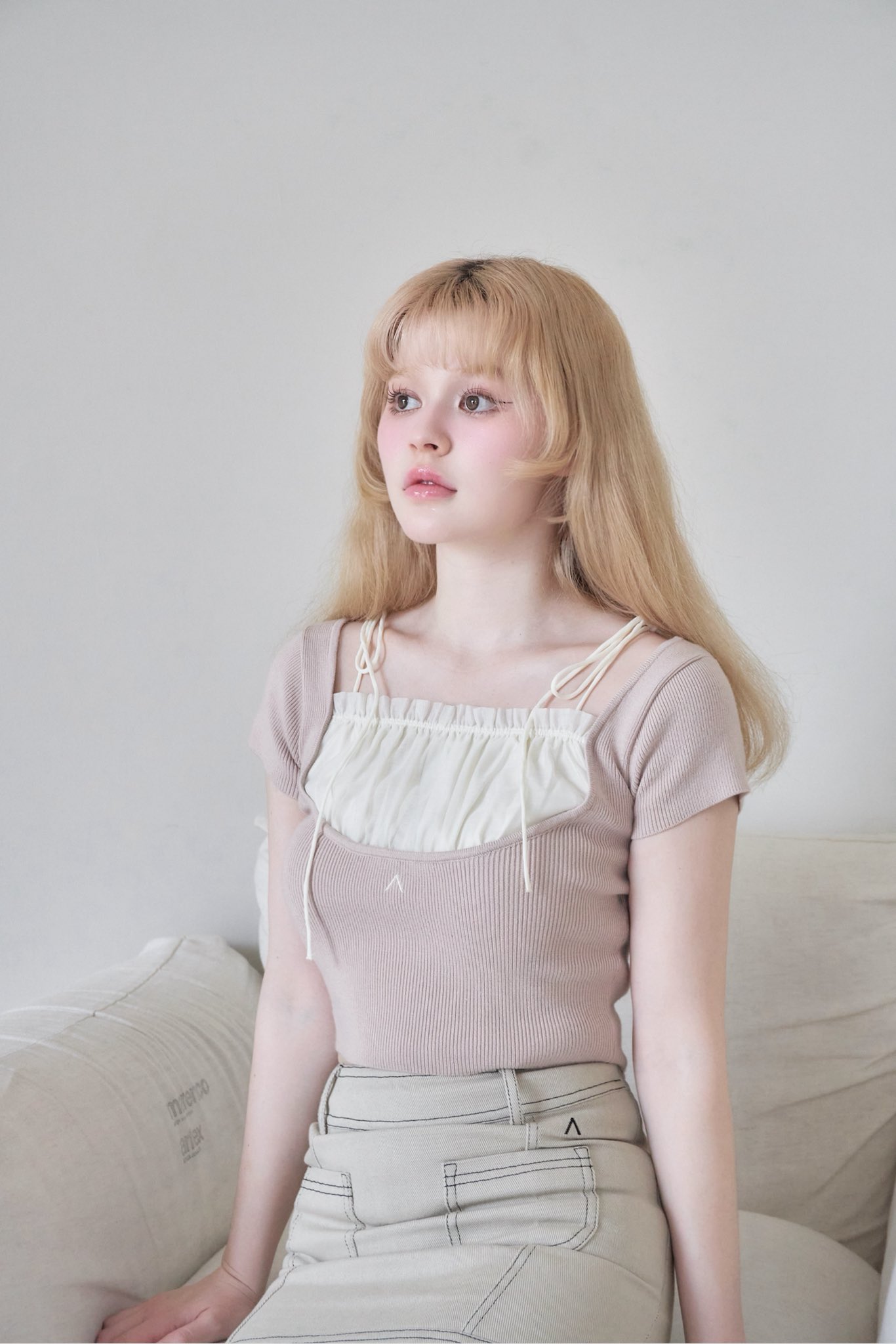 アンドマリー andmary 大人し Ribbon denim allinone アンドマリー andmary 大人し Ribbon denim allinone
