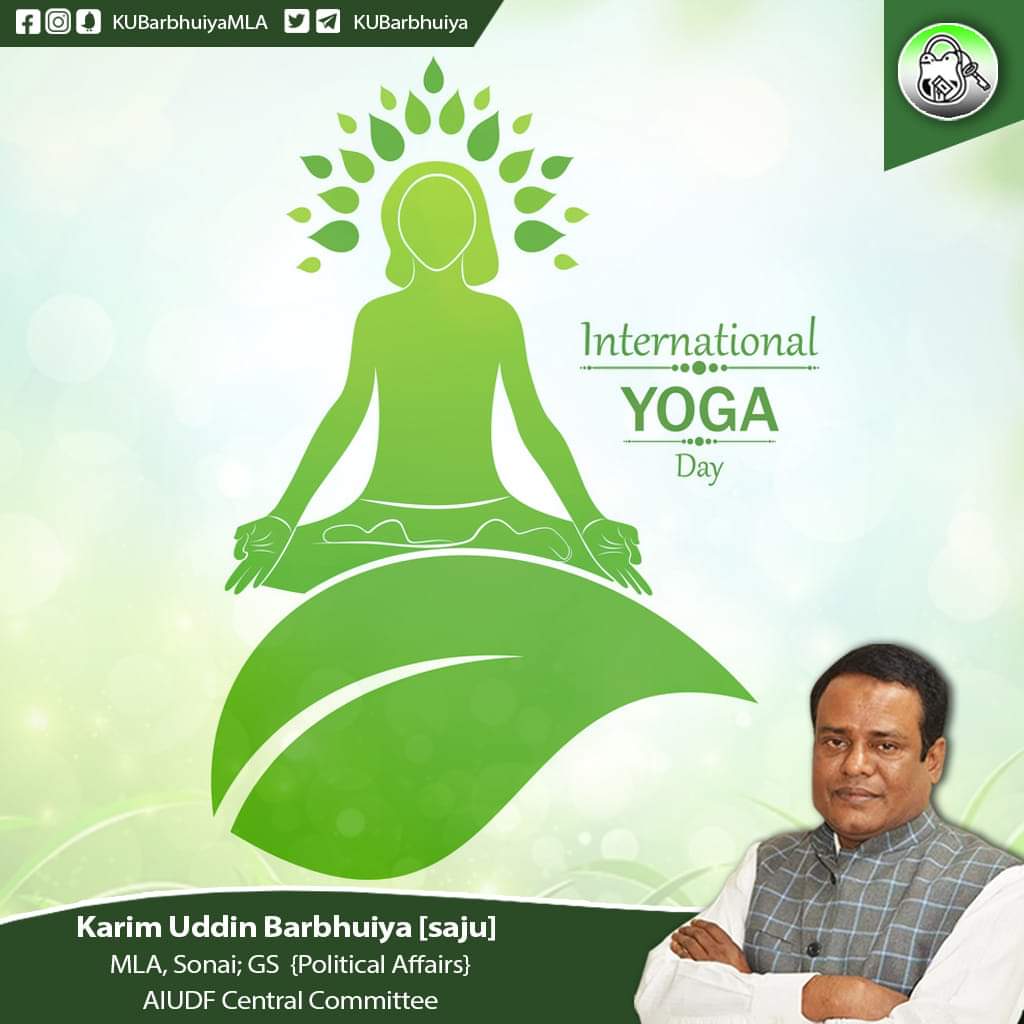 KUBarbhuiya's tweet photo. Yoga is not only an effective means for good physical health but equally beneficial for positive mental health. It helps one to feel present, calms the mind and bring some peace to the body and the mind. Wishing everyone on International Yoga Day. https://t.co/TSMbydP2Sc