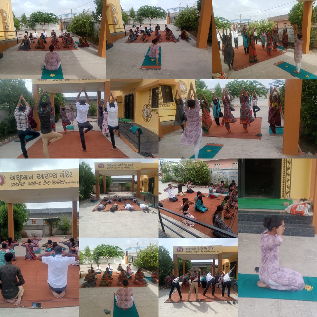 #Yoga2024
Yoga Day Celebration At PHC- Dholidhar, Taluka- Jamkandorna
"Yoga for self &amp; society"

<a href="/DDORAJKOT1/">District Panchayat Rajkot</a> 
<a href="/RajkotDieco/">DIECO RAJKOT</a> 
<a href="/KrupaJo34586865/">Tho jamkandorna Krupa Joshi</a>