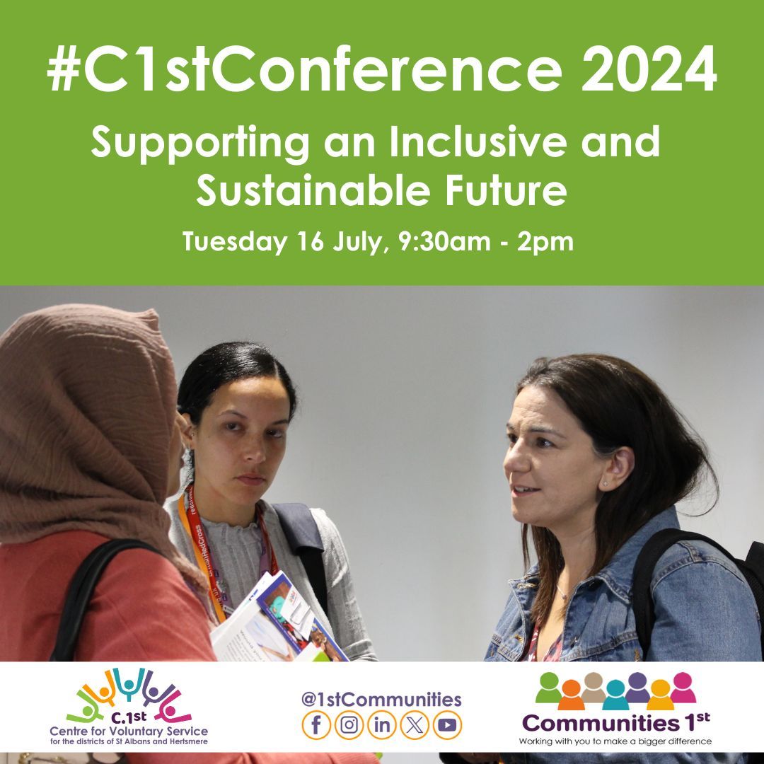Our #C1stConference theme for 2024 is Supporting an Inclusive and Sustainable Future. Join us in St Albans on Tuesday 16 July from 9:30am for a packed and interesting variety of talks and workshops.

Register: buff.ly/4c8AMbb