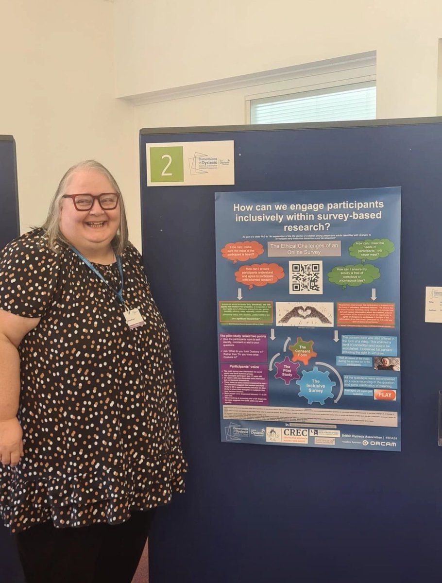 Nottingham Trent University Institute of Education (@ntu_ed) on Twitter photo Congratulations to Debbie Nye our Senior Lecturer in Early Childhood who has presented her poster at <a href="/BDAdyslexia/">British Dyslexia Association</a> focusing on:
‘How can we engage participants inclusively within survey based research?’ Congratulations to Debbie Nye our Senior Lecturer in Early Childhood who has presented her poster at <a href="/BDAdyslexia/">British Dyslexia Association</a> focusing on:
‘How can we engage participants inclusively within survey based research?’