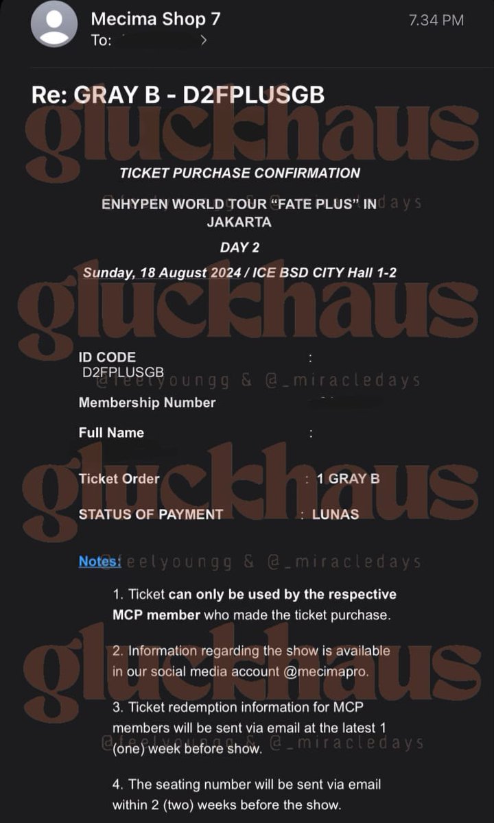 feelyoungg's tweet photo. Ticket purchase confirmation - Enhypen World Tour 2024 Fate Plus in Jakarta

☑️ Day 2 kategori Orange &amp; Gray https://t.co/UnOvxUHGc5