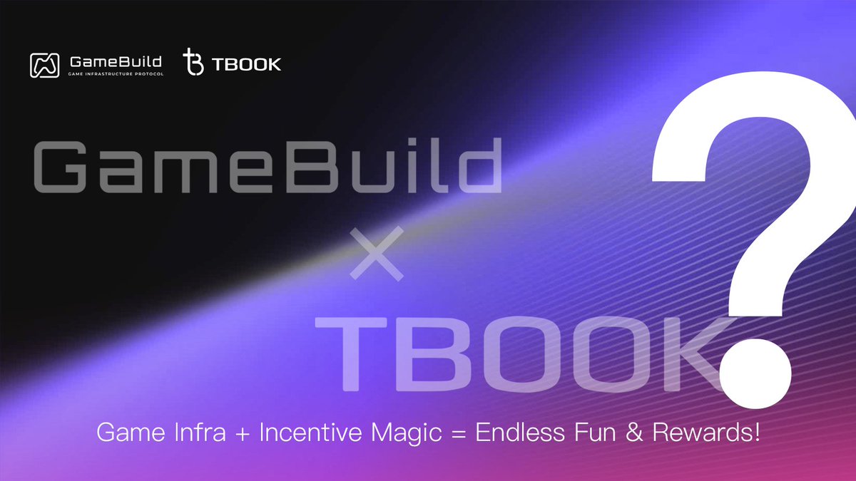 GameBuild_'s tweet image. @GameBuild_ ✖️ @realtbook = ❓
#GameBuild #TBook #Gaming #TBookIncentiveLayer