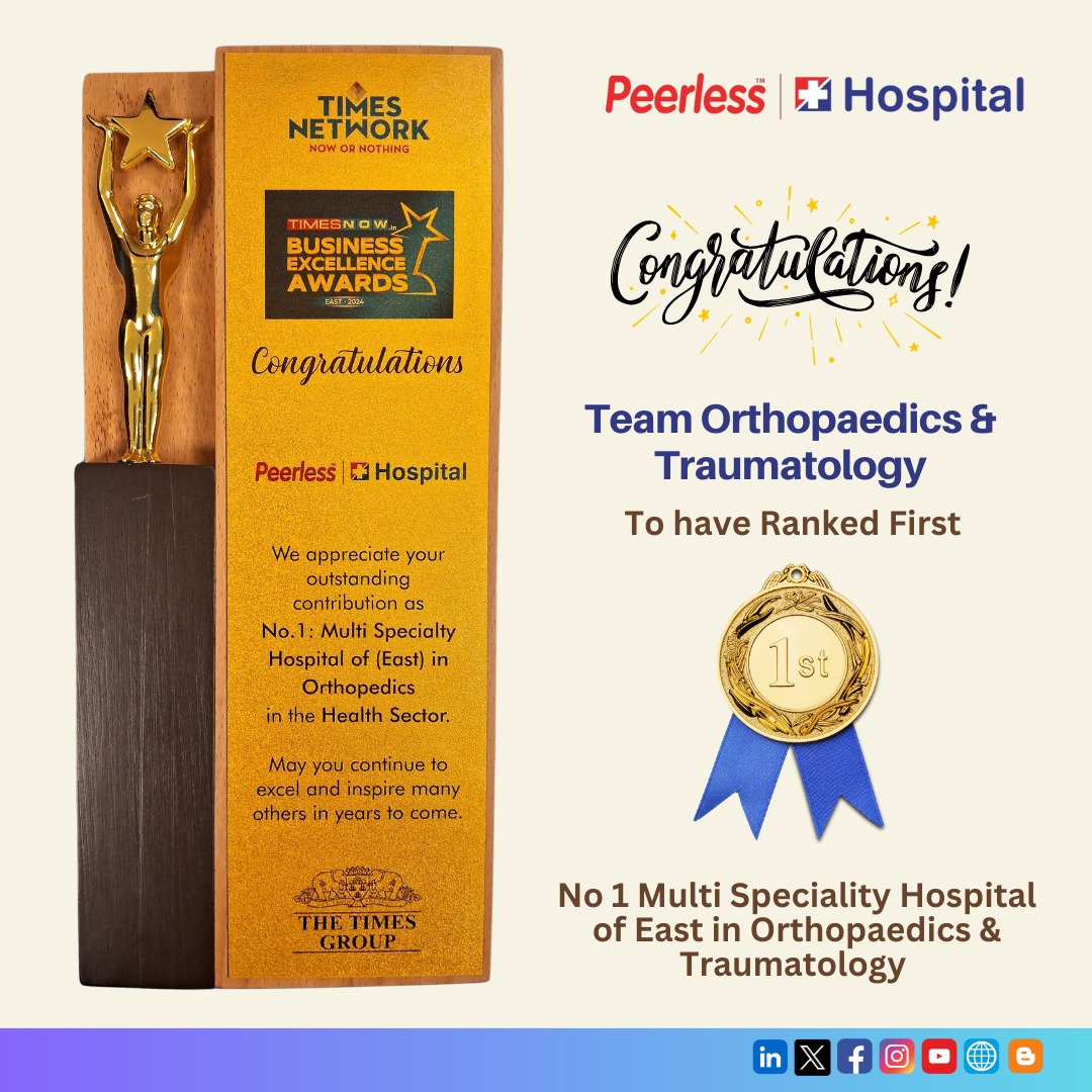 peerless_info's tweet image. Congratulations Team Orthopaedics and Traumatology for not just being the first to Launch #HumanoidRobotics in Eastern India but also to emerge as topper in the ranking survey. Thanks to #TimesNetwork for the Times Now Business Excellence Award.
#Award #peerlesshospital