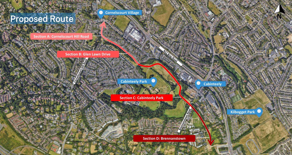 A new Community Group has formed to support the Cabinteely Greenway.

The route, which is effectively a path widening project in a park, is being vocally opposed by a small number of local residents

Please give the group your support if you can!!