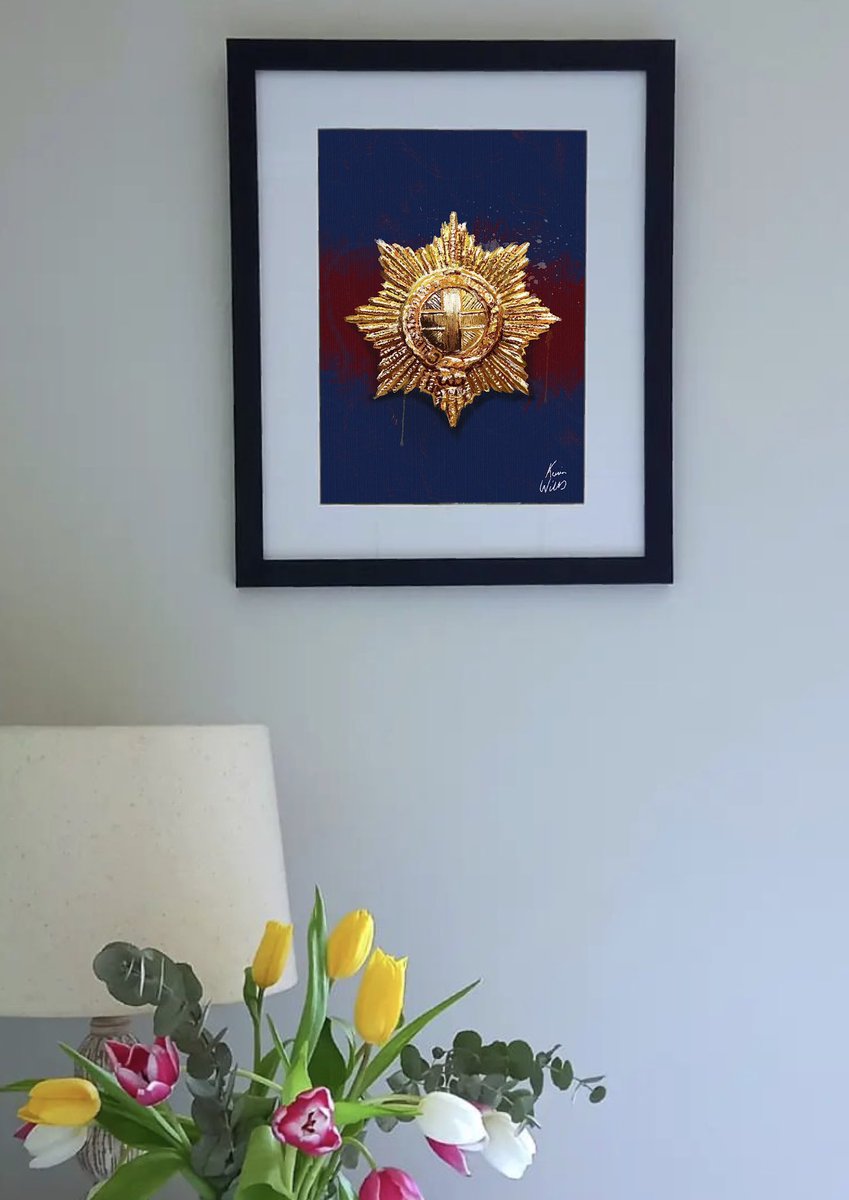 kev9348's tweet image. It’s to see where some of my prints end up in clients homes, especially when the client has framed them themselves with beautiful frames  @ColdstreamGds #Capbadge #ColdstreamGuards