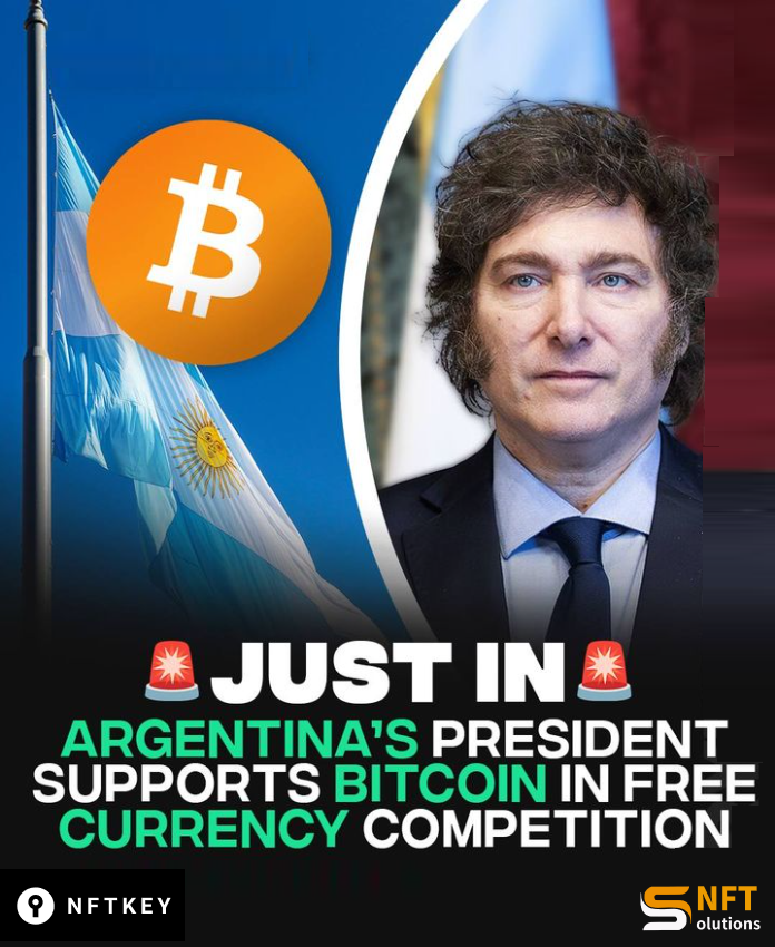 solutionsnftio's tweet photo. President Milei Welcomes Bitcoin Use in Argentina’s Free Currency Market https://t.co/SAteF8mnNf