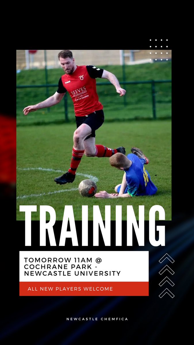 Pre season training starts tomorrow for the 1st team! 11am @ Cochrane Park!

All new players welcome! DM if you want to come along!