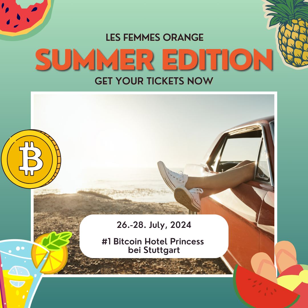 Ladies, unsere vierte "Edition" findet in nur wenigen Wochen statt! 🥂🍉

Wir sind voller Vorfreude viele von euch (wieder) zu sehen! Wer noch kein Ticket hat, sollte sich ganz fix eins organisieren - und ab dann gilt wie nach dem Kauf von Bitcoin auch: HODLn und freuen! 😎