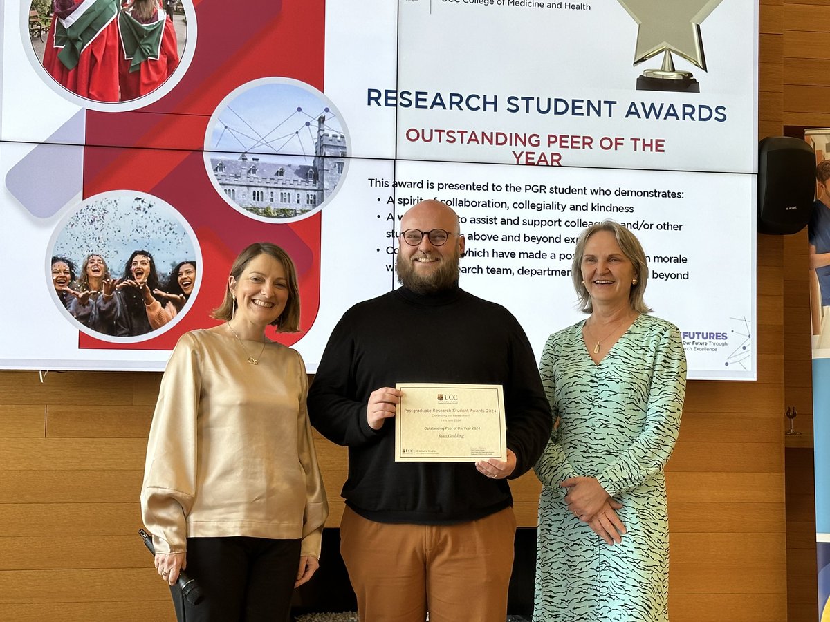 Ryan Goulding (They/Them) (@ryangoulding13) on Twitter photo Absolutely over the moon to have been awarded Outstanding Peer of the Year at the <a href="/UCCMedHealth/">UCC Medicine & Health</a> postgraduate awards. A massive thank you to <a href="/Carolineegan77/">Caroline Egan</a> <a href="/edina_hanley/">edina hanley</a>, and my supervisors <a href="/MohammadSaab7/">Mohamad M. Saab</a>, <a href="/jgoodwinnurse/">Dr Johnny Goodwin</a> <a href="/UCCnursmhealth/">Áine O Donovan</a>, for nominating me. <a href="/uccnursmid/">UCC School of Nursing & Midwifery 🌈</a> Absolutely over the moon to have been awarded Outstanding Peer of the Year at the <a href="/UCCMedHealth/">UCC Medicine & Health</a> postgraduate awards. A massive thank you to <a href="/Carolineegan77/">Caroline Egan</a> <a href="/edina_hanley/">edina hanley</a>, and my supervisors <a href="/MohammadSaab7/">Mohamad M. Saab</a>, <a href="/jgoodwinnurse/">Dr Johnny Goodwin</a> <a href="/UCCnursmhealth/">Áine O Donovan</a>, for nominating me. <a href="/uccnursmid/">UCC School of Nursing & Midwifery 🌈</a>