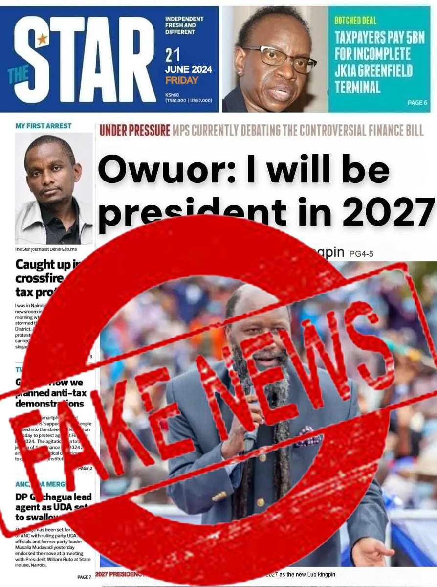 HumphreyAdenya's tweet photo. If you bought these newspapers because of these headlines:-
YOU HAVE BEEN SCAMMED!!

👇👇THIS IS FAKE NEWS!! 👇👇 https://t.co/Q4Ikgb4gYK
