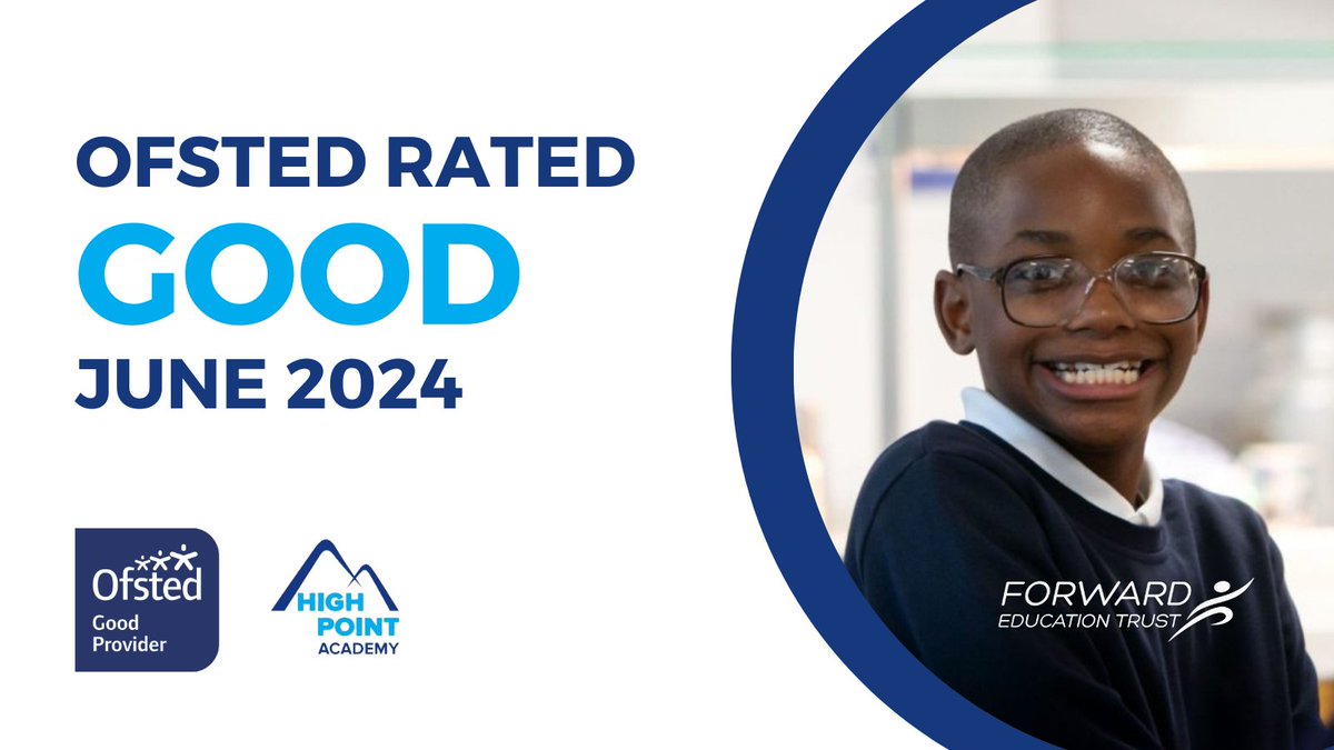 Not only "Good" overall, but we achieved "Outstanding" in Personal Development &amp; Behaviour and Attitudes! We're proud to foster a positive &amp; supportive learning environment for all. Read more: highpoint.fet.ac/ofsted-success/ #OfstedGood