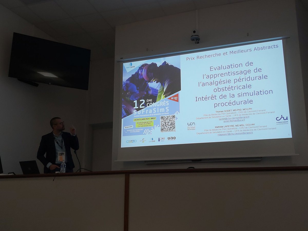 Excellents projets de recherche Vécu victimes simulées exercice SSE par <a href="/univrouen/">Université de Rouen Normandie</a> Analgesie péridurale @CHUClermontFd