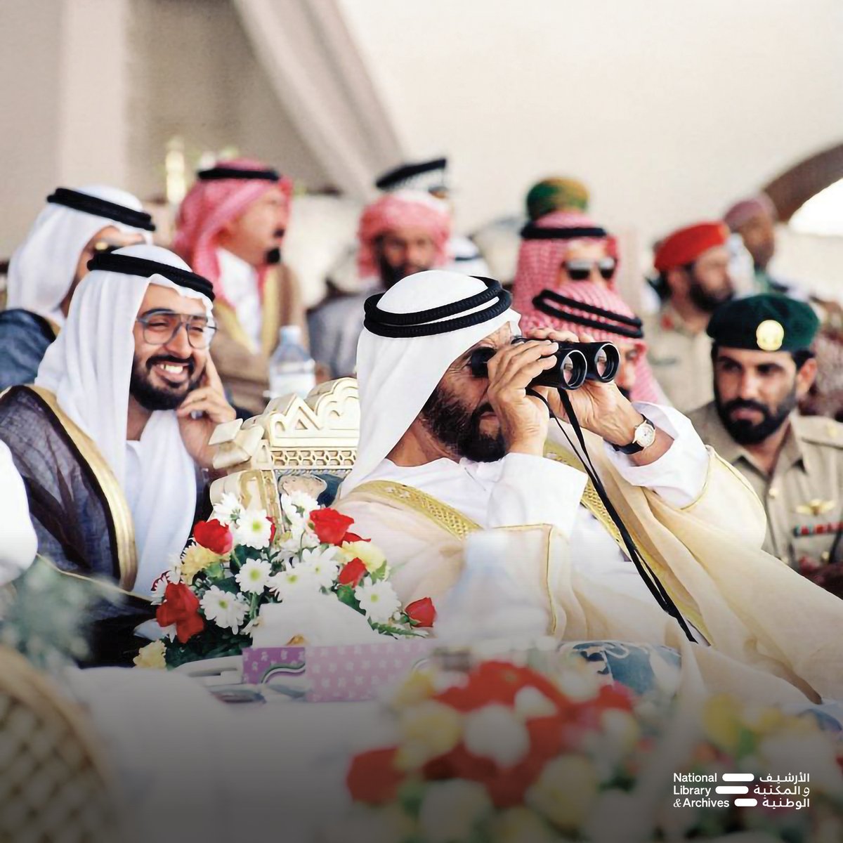 Nlauae's tweet image. Sheikh Zayed Bin Sultan Al Nahyan and Sheikh Mohamed Bin Zayed Al Nahyan at Al Wathba Racetrack - 26 April 1991
© WAM

#NLA #NationalLibraryAndArchives #NationalLibrary #PowerOfConnection #FathersDay