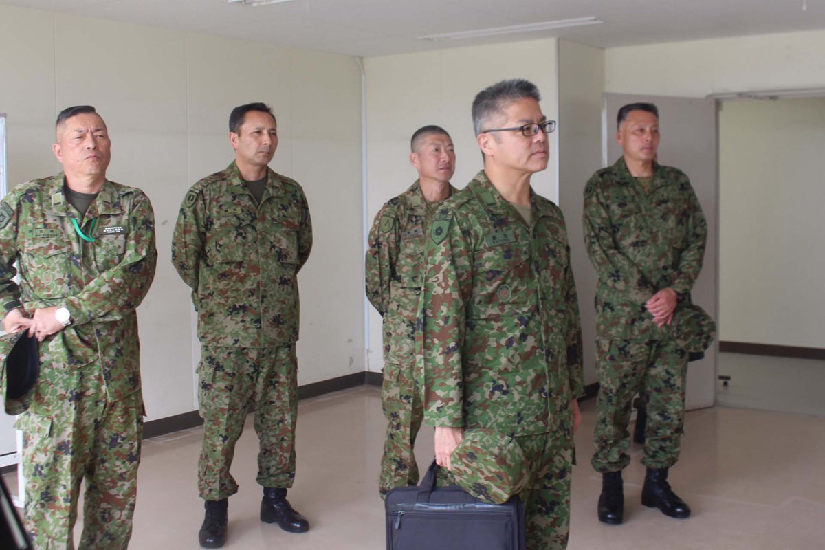 陸自最先任視察対応（119教育大隊）】 東北方面隊最先任上級曹長は6月3