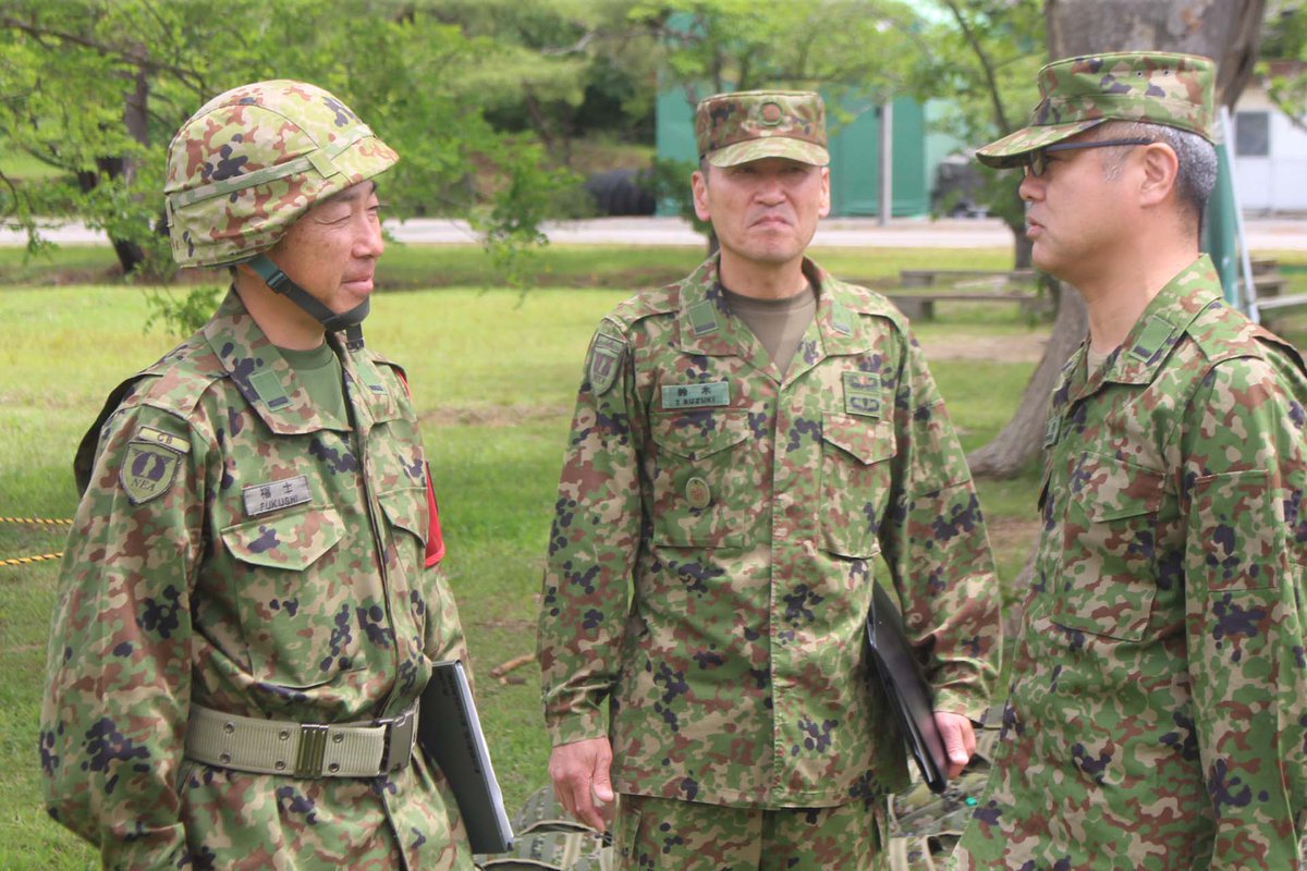 陸自最先任視察対応（119教育大隊）】 東北方面隊最先任上級曹長は6月3