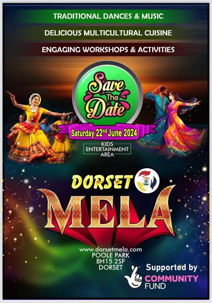 On Saturday the 22nd of June, Poole Park will be hosting the annual Dorset Mela festival!

This celebration of South Asian music, dance and flavours is a day to smile, dance, and connect with friends old and new.  

dorsetmela.com