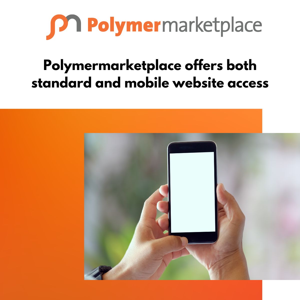 Polymermarketplace offers both standard and mobile website access. 
Let's get in touch: info@polymermarketplace.com

#polymermarketplace #features