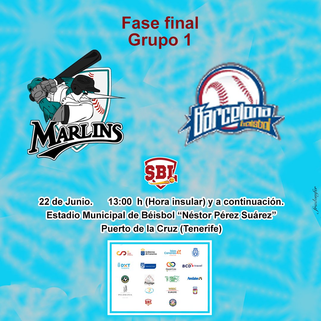 Mañana sábado nos visita @beisbolbarcelona para disputar la Fase Final del Grupo 1.

@rfebs @fcanariabs @cabildotenerife @dxtenerife <a href="/deportegob/">CSD</a> @ayuntamientopuerto @purosaborfm @apdtenerife #islascanariasoficial #puertodelacruz #tenerifemarlins #sbl #beisbol