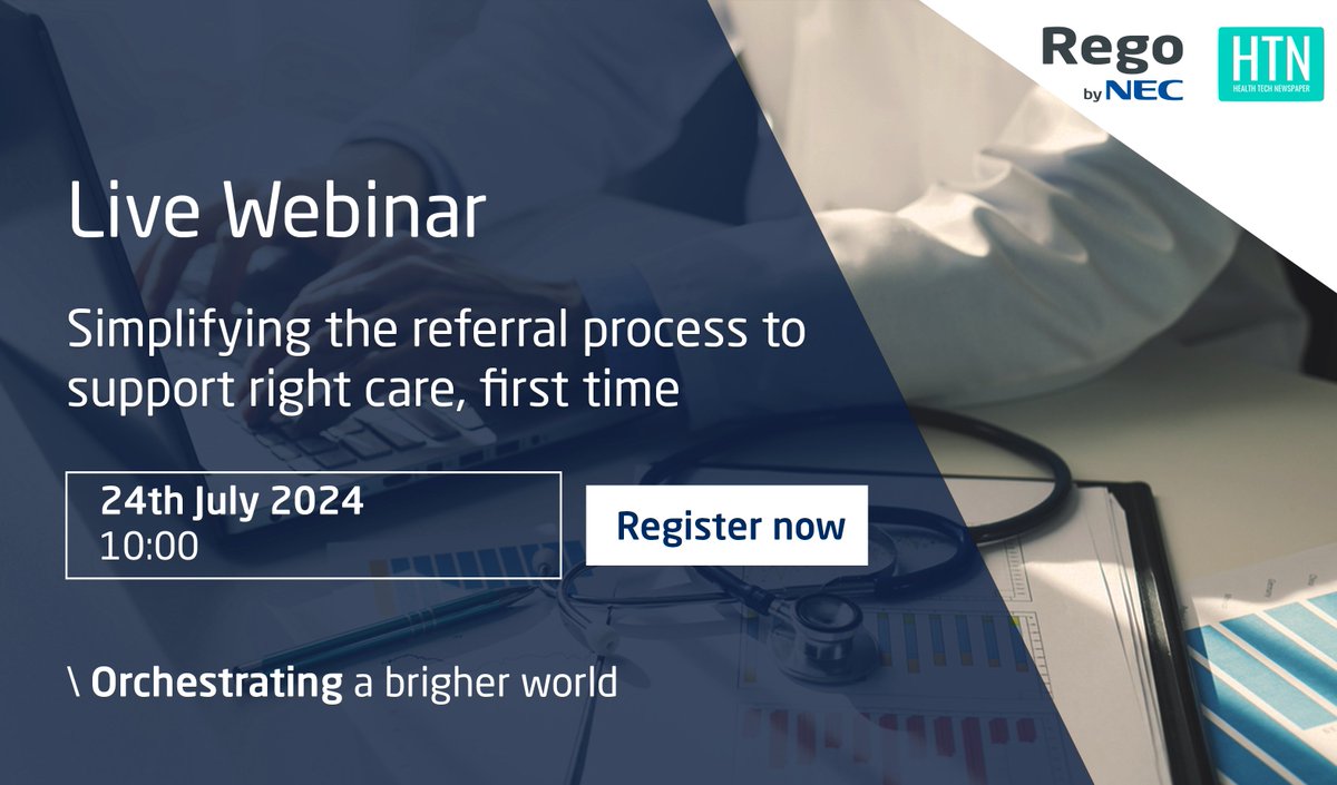 How can you simplify the referral process to reduce the time to refer patients?

Join our webinar on Wednesday 26 July in partnership #HTN

✍️Register now! 
ow.ly/B2b450SmYlY  

#digitalhealth #healthtech #digitaltransformation #NECRego