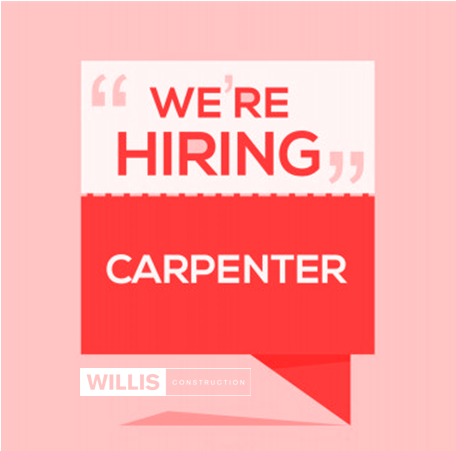 willisconst1986's tweet photo. #WEAREHIRING!!!

Willis are looking for experienced #carpenters to join our team. 👷‍♂️ 👷‍♀️

If you're looking for a new challenge or want more information on the opportunities, please email your details to careers@willisconstruction.co.uk

#buildingabrightertomorrow #teamwillis https://t.co/Z0zUzfd3u4