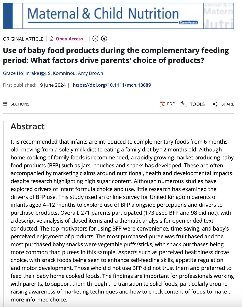 Prof Amy Brown 🕷🤱🐘 (@prof_amybrown) on Twitter photo Great article from <a href="/gracehollinrake/">Grace Hollinrake (ANutr) she/her</a> MSc - baby food advertising using tactics to promote snack foods in particular. Lots of health halo statements (e.g. added fibre, no added sugar) and suggestion that snacks help support self feeding (and benefits of BLW)
onlinelibrary.wiley.com/doi/full/10.11… Great article from <a href="/gracehollinrake/">Grace Hollinrake (ANutr) she/her</a> MSc - baby food advertising using tactics to promote snack foods in particular. Lots of health halo statements (e.g. added fibre, no added sugar) and suggestion that snacks help support self feeding (and benefits of BLW)
onlinelibrary.wiley.com/doi/full/10.11…