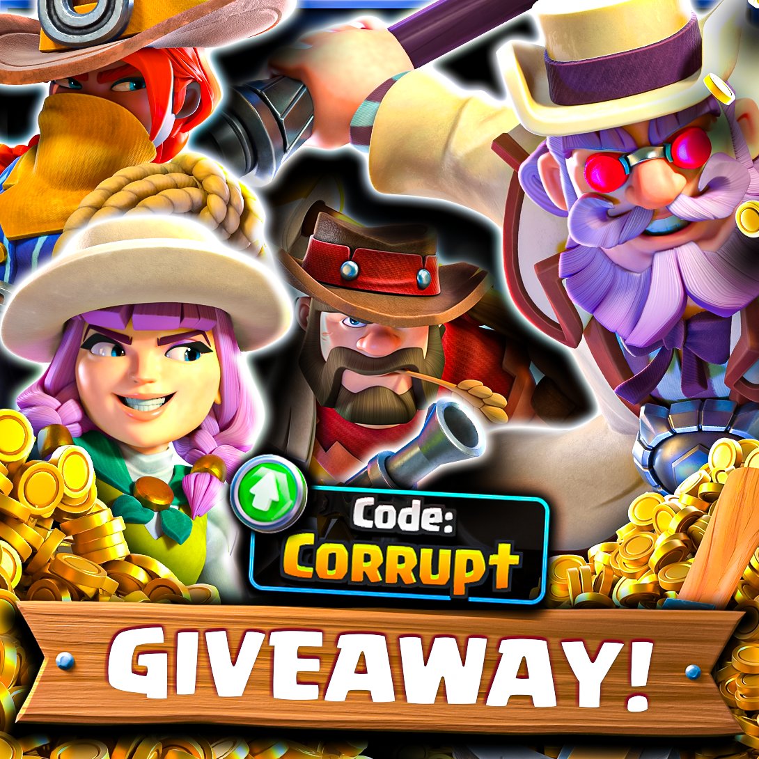 We are doing a MASSIVE Giveaway! #ClashOfClans  
  
ALL 4 Wild West Hero Skins to ONE Lucky Winner!✨
To enter: Follow &amp; Repost
Winners drawn in 1d 12hrs from now! 
📷Good Luck everyone!