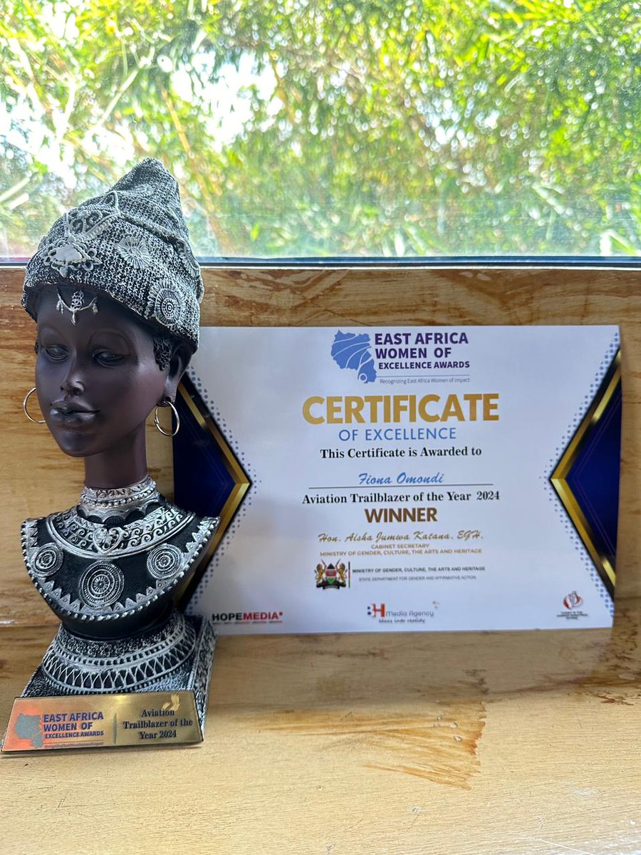 Tradewinds_AS's tweet photo. A round of applause to Fiona Omondi, our incredible Chief Strategy Officer at Tradewinds Aviation Services!  We're thrilled to announce that she was recently awarded the prestigious Aviation Trailblazer of the Year 2024! East Africa Women of Excellence Awards by @HopeMediaKenya https://t.co/gzFXoSTax2