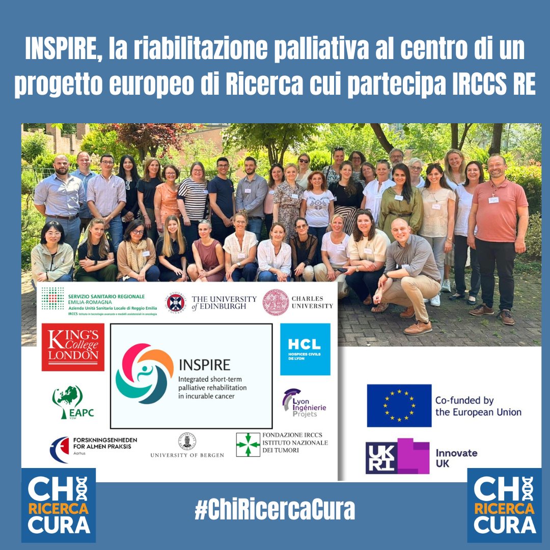 La Riabilitazione come mezzo per migliorare la qualità della vita delle persone che hanno avuto una malattia oncologica. 📷 E' partito all' <a href="/Ausl_RE/">AUSL IRCCS Reggio Emilia</a>  #IRCCS di Reggio il progetto europeo  #INSPIRE  <a href="/HorizonInspire/">@HorizonInspire</a> ausl.re.it/inspire 👏