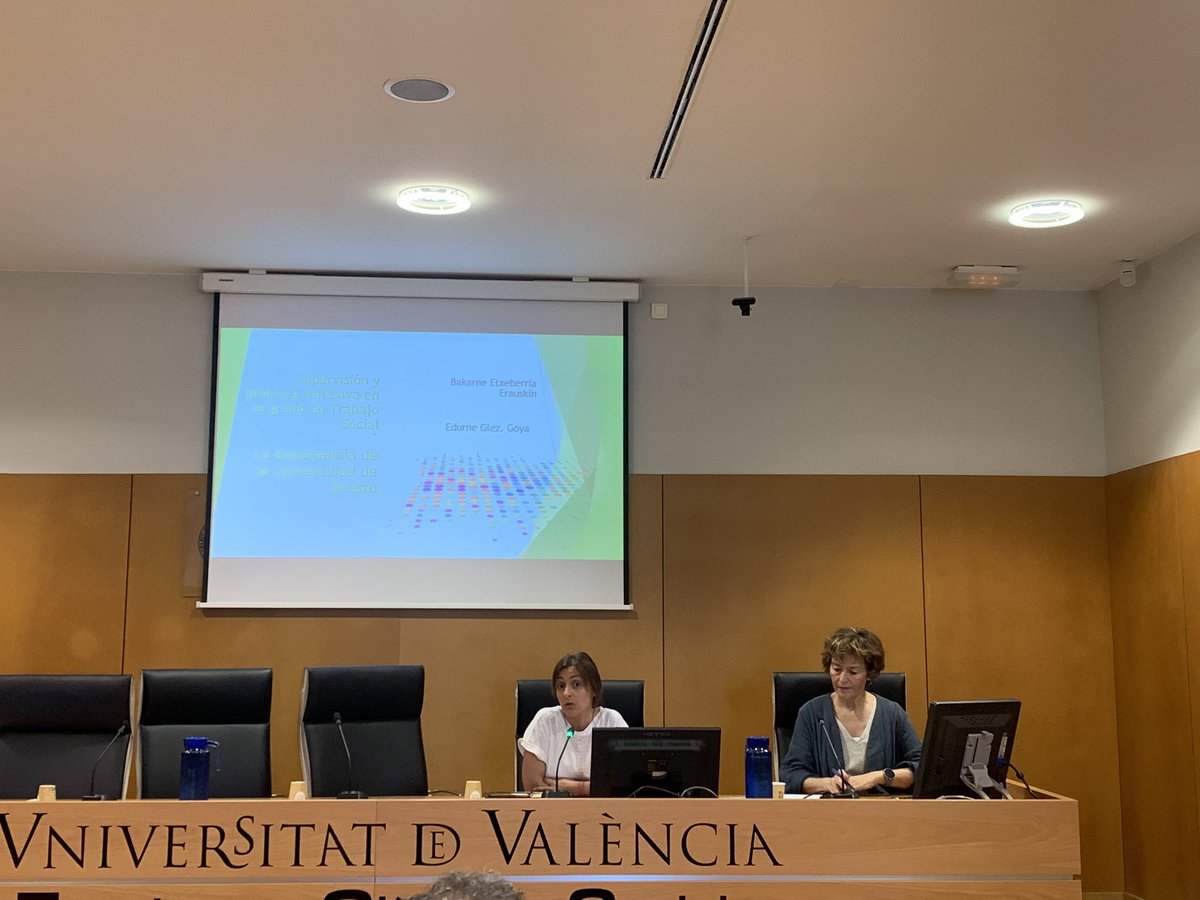 Supervisión prácticas Trabajo Social. 
Jornadas, necesarias, en la <a href="/FacSocialsUVEG/">Fac. Socials – UVEG</a> experiencia en <a href="/deusto/">Universidad Deusto - Deustuko Unibertsitatea</a> <a href="/deustoTrSocial/">Deusto Trabajo Social / Gizarte Lana</a> presentan Edurne González &amp; Bakarne Etxeberría #trabajoSocial