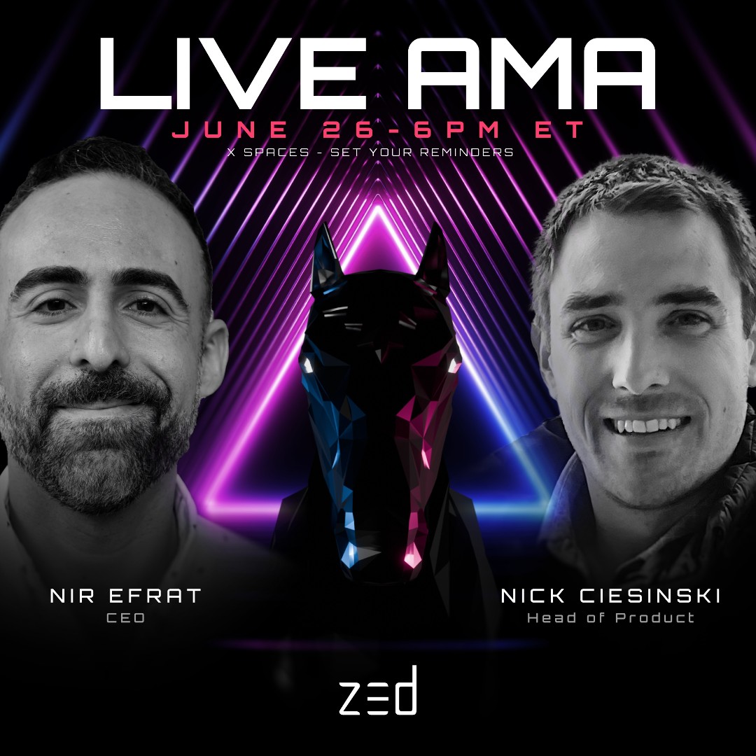 ZED CHAMPIONS (@zed_champions) on Twitter photo Find out what’s next for ZED RUN. Join our CEO, Nir Efrat & Head of Product, Nick Ciesinski for a live AMA on June 26 at 6 PM ET on X Spaces. 
x.com/i/spaces/1DXGy… Find out what’s next for ZED RUN. Join our CEO, Nir Efrat & Head of Product, Nick Ciesinski for a live AMA on June 26 at 6 PM ET on X Spaces. 
x.com/i/spaces/1DXGy…