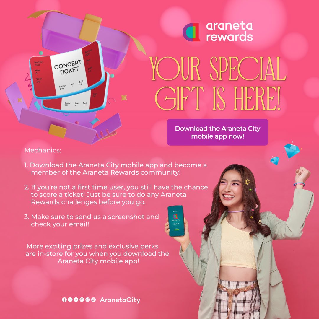 AranetaCity's tweet photo. Want to feel like you're walking on the moon? We know you feel it too! Time to step outside and discover the rewards at the #CityOfFirsts! 👀

Sounds cheese-y? Don't worry, it's easy as 1 to 3! Don’t forget to follow our socials too! #AranetaRewards #AranetaCity https://t.co/0Kj5byEDob