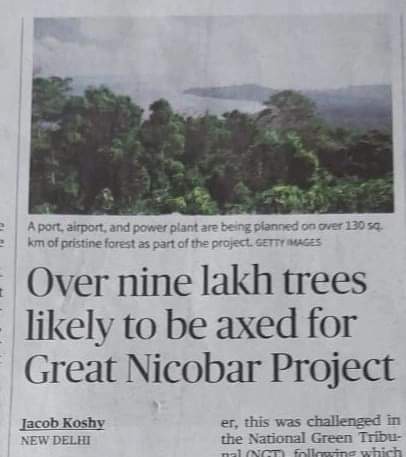 IndiaAboriginal's tweet image. Over 🌳9,00,000 🌳 lakh  thousands of years Old Trees 🌳  likely to be axed for the #GreatNicobarProject

#SaveNicobar #SaveClimate