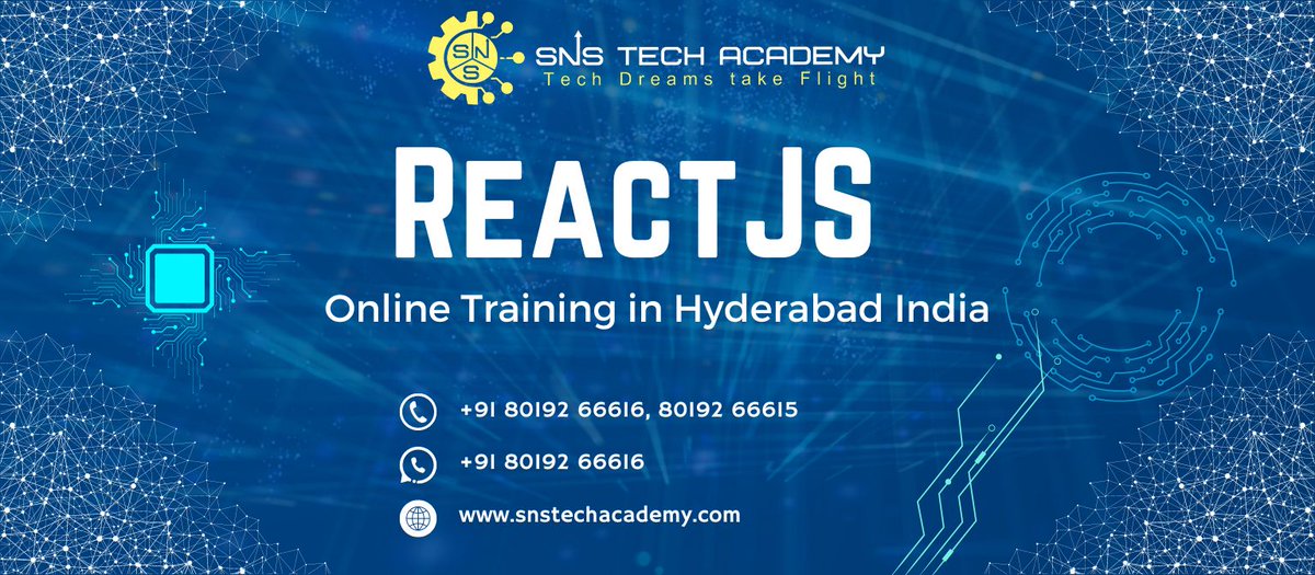 SNSTechAcademy's tweet image. ReactJS interview questions 

snstechacademy.com/online-trainin… 

#ReactJS #reactjscourse #reactjscourseonline #ReactJSOnlineTraining #reactjsonlinecoaching #reactjsdevelopment #reactjstraining #reactjsdeveloper #onlinereactjstraining #reactjsonlinetraininginindia