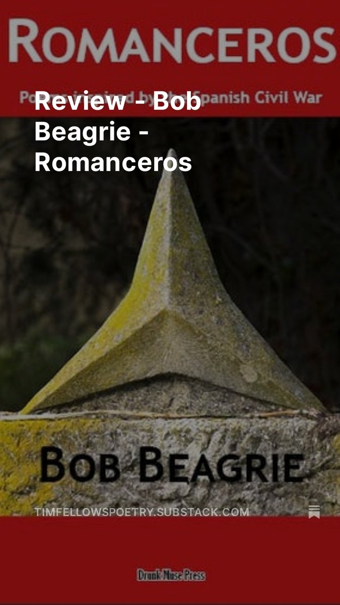 timfellowspoetry.substack.com/p/review-bob-b… 

My review of <a href="/BobBeagrie/">Bob Beagrie</a> 's excellent collection Romanceros.

<a href="/SarahWimbush/">Sarah Wimbush</a> <a href="/MatthewMCSmith/">Matthew M C Smith</a> @MatthewPaulPoet <a href="/MickJenx/">Mick Jenkinson</a> <a href="/PaulDragonwolf1/">Paul Brookes</a> <a href="/ianduhig/">Ian Duhig FRSL</a>