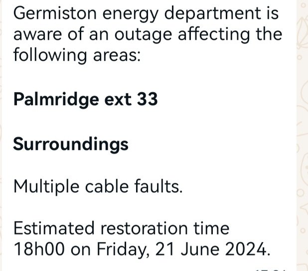 CoE_Call_Centre's tweet image. #NoPower update