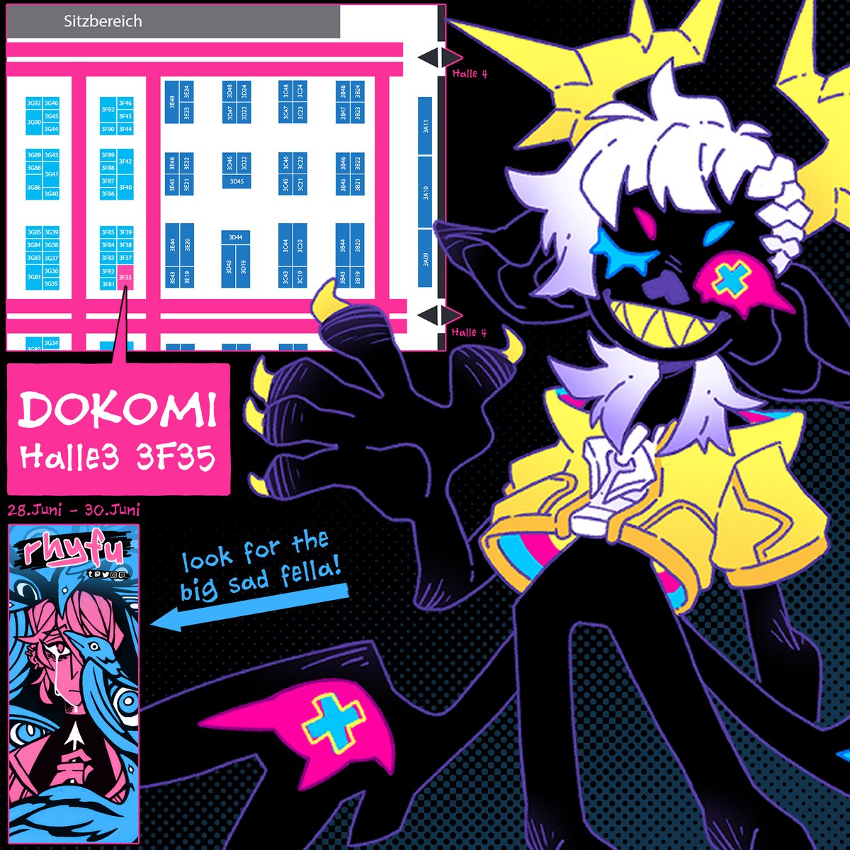 rhyfu ☀️ (@rhyfuu) on Twitter photo Jo Jo jo!!!!! I am at DOKOMI Artist Alley!
find me in Hall 3 - 3F35 right at the walkways from Hall4! right next to <a href="/Ensyis/">Carolin Reich</a> :3
I'll be bringing prints and stickers and ofc the first german volume of the Clockwork Case my new comic! Jo Jo jo!!!!! I am at DOKOMI Artist Alley!
find me in Hall 3 - 3F35 right at the walkways from Hall4! right next to <a href="/Ensyis/">Carolin Reich</a> :3
I'll be bringing prints and stickers and ofc the first german volume of the Clockwork Case my new comic!
