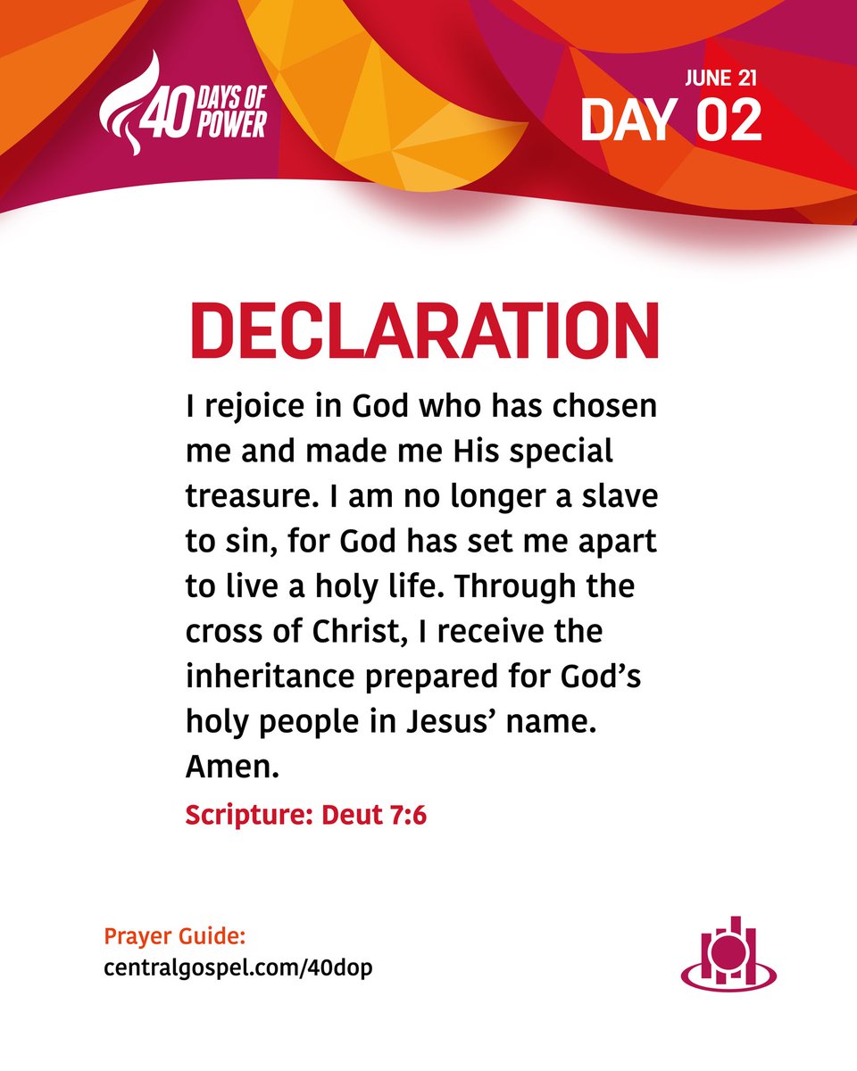MensaOtabil's tweet image. You are no longer a slave to sin!
#40DaysOfPower
#WeAreICGC
#GW2024