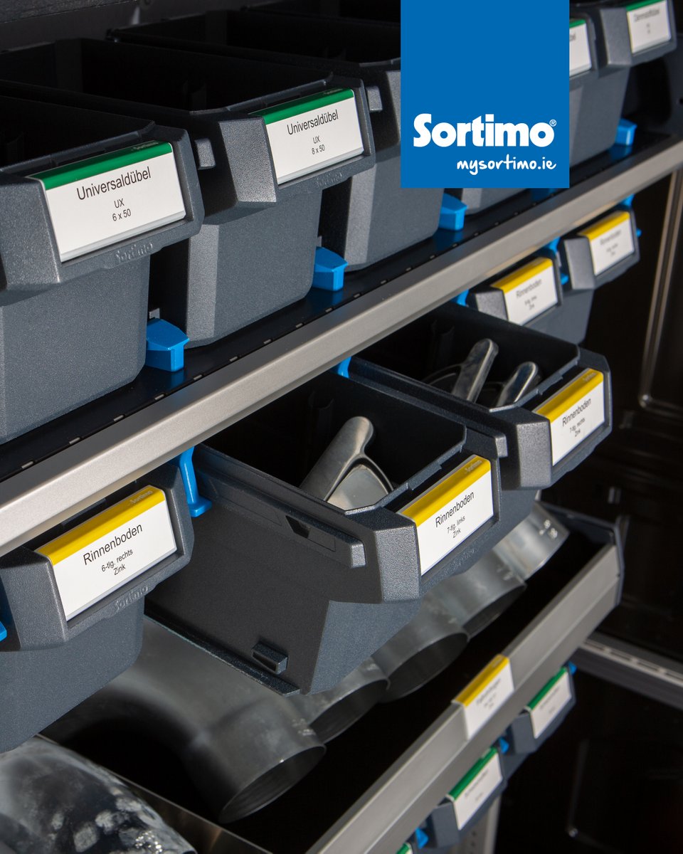 IrelandSortimo's tweet photo. Maximise your storage with SR-BOXXes, designed to fit perfectly on 'top' of or 'under' SR5 shelves. Enjoy increased storage capacity, better organisation, and easy access to your items, all while keeping them protected.  #Sortimo #srboxxes https://t.co/vxjIPLkQZD