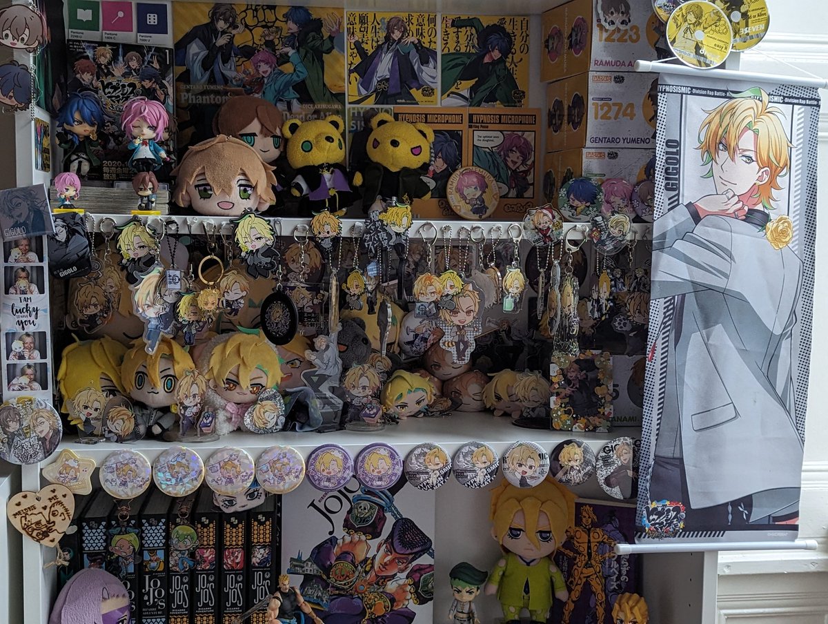 benniewormble's tweet image. people may think i stopped buying hifumi merch cause i dont like him anymore when in reality its cause i have 0 space to put anymore merch of this guy
