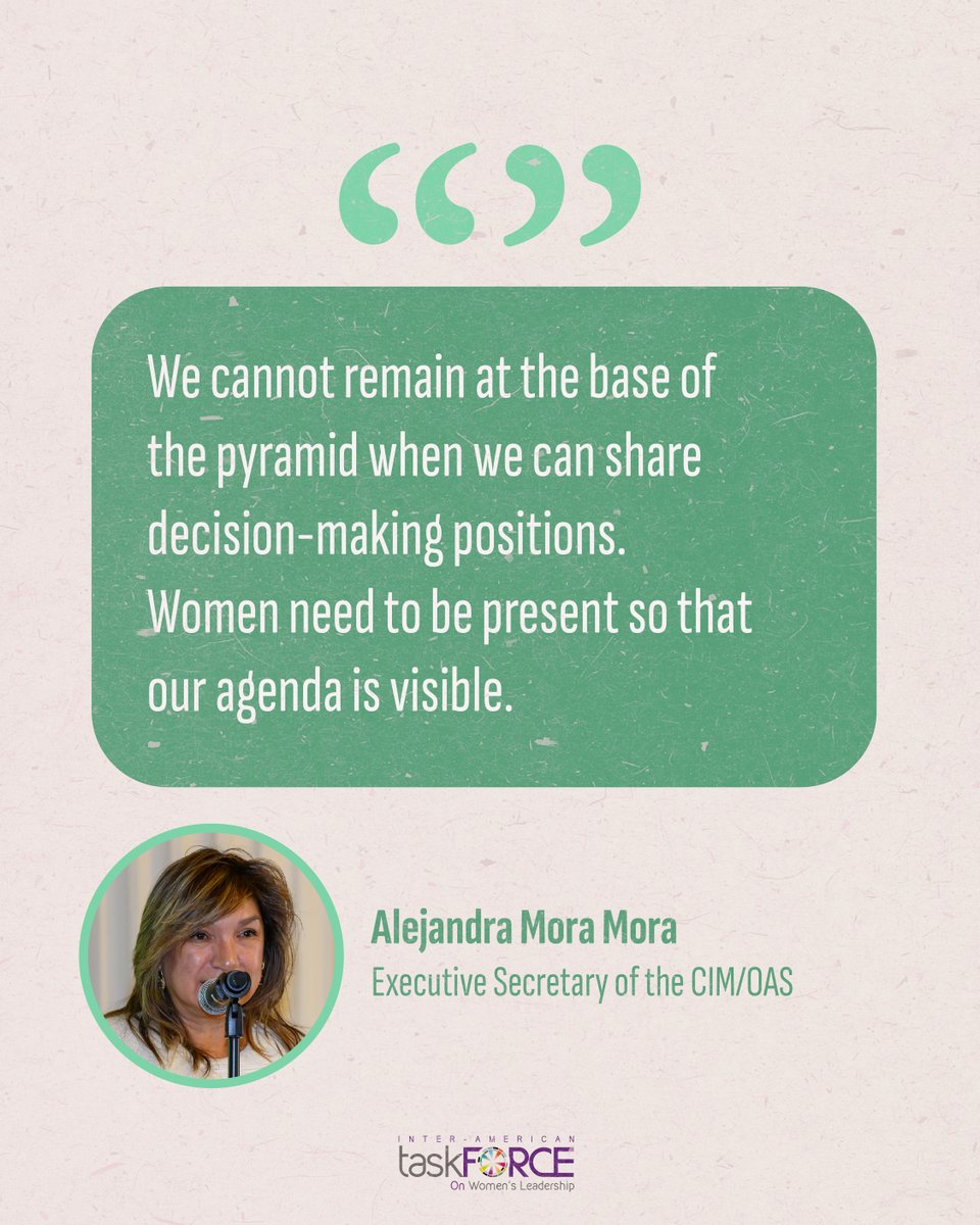CIWiL Regional Secretariat (@_ciwil) on Twitter photo “We cannot remain at the base of the pyramid when we can share decision-making positions,” highlights Alejandra Mora Mora, Executive Secretary of <a href="/CIMOEA/">Comisión Interamericana de Mujeres (CIM)</a> and part of <a href="/iatfsheleads/">Inter-American Task Force on Women's Leadership</a>.
#SheLeads
#WomenInHealth
#GenderEqualDemocracies “We cannot remain at the base of the pyramid when we can share decision-making positions,” highlights Alejandra Mora Mora, Executive Secretary of <a href="/CIMOEA/">Comisión Interamericana de Mujeres (CIM)</a> and part of <a href="/iatfsheleads/">Inter-American Task Force on Women's Leadership</a>.
#SheLeads
#WomenInHealth
#GenderEqualDemocracies