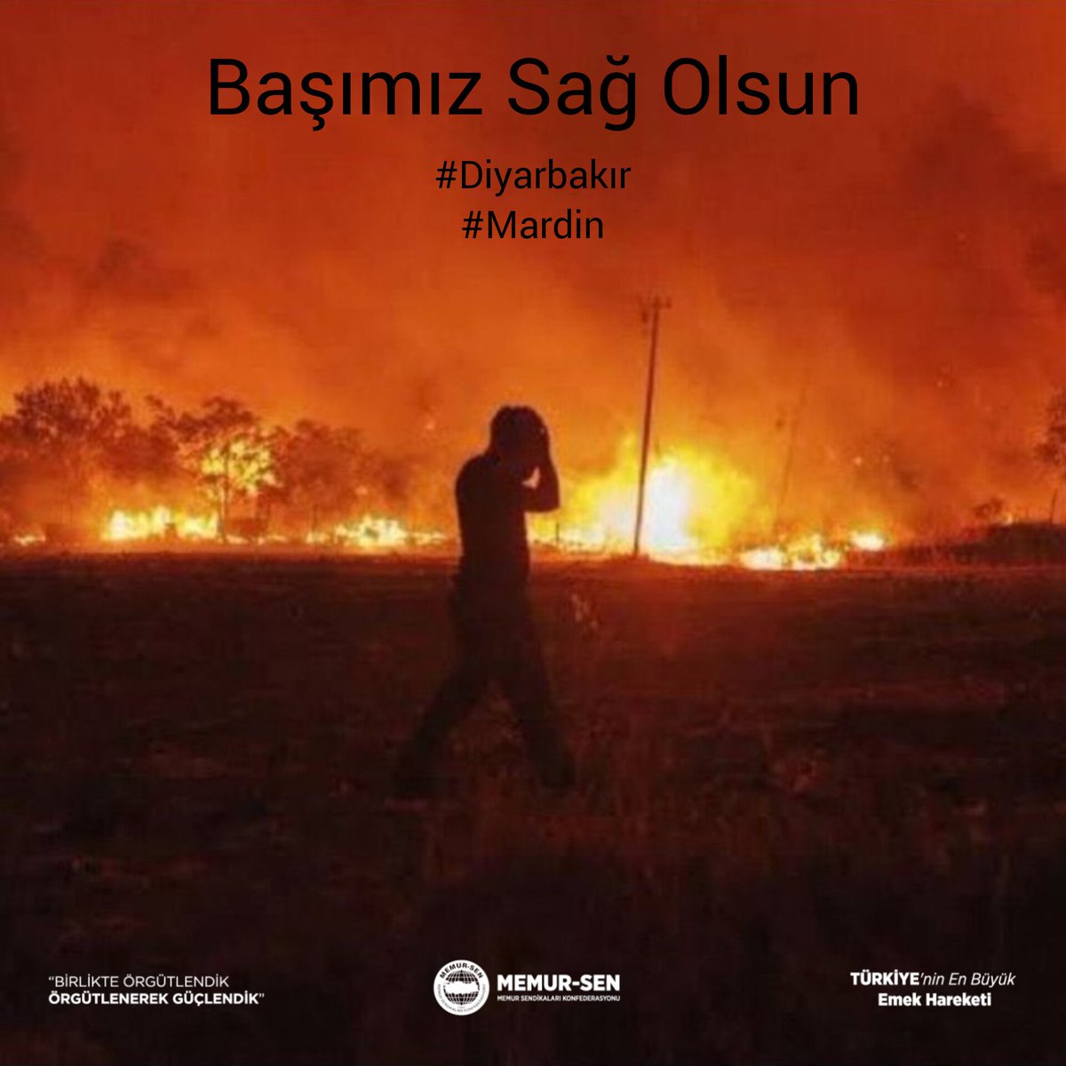 MemurSenKonf's tweet photo. Diyarbakır Çınar ve Mardin Mazıdağı’ında meydana gelen yangınlarda hayatını kaybeden vatandaşlarımıza Allah’tan rahmet diliyor, yangından etkilenen vatandaşlarımıza geçmiş olsun dileklerimizi iletiyoruz.

Yangınla mücadele eden orman çalışanlarına, acil müdahale ekiplerine, kamu görevlilerine ve gönüllü vatandaşlarımıza kolaylıklar diliyoruz

#Mazıdağı #Çınar #Diyarbakır #Mardin