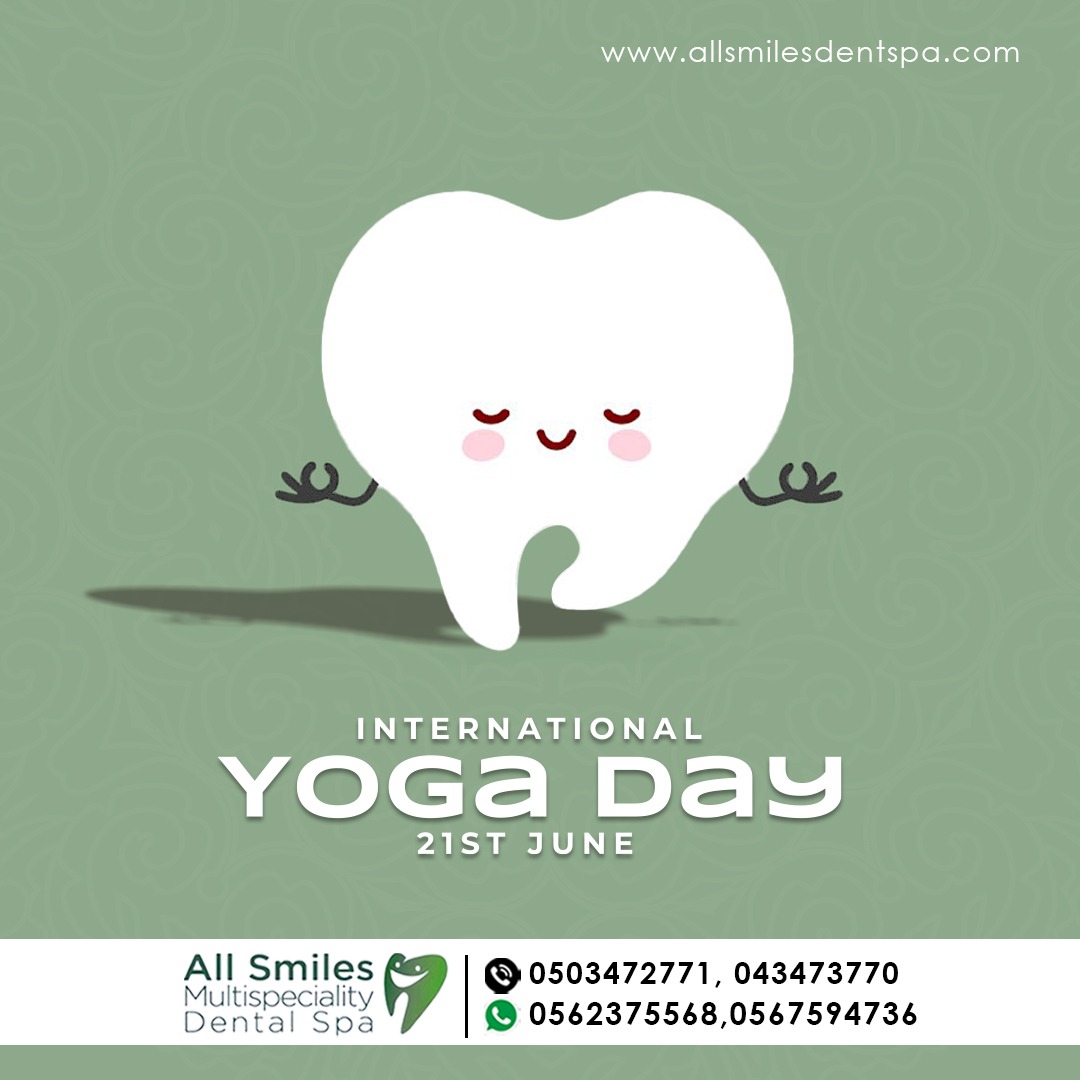 AllSmilesDSpa's tweet photo. Happy International Yoga Day! 🧘‍♂️🌍
#InternationalYogaDay #DentalClinic #allsmiles #DentalCare https://t.co/0Ct3EjXAvZ