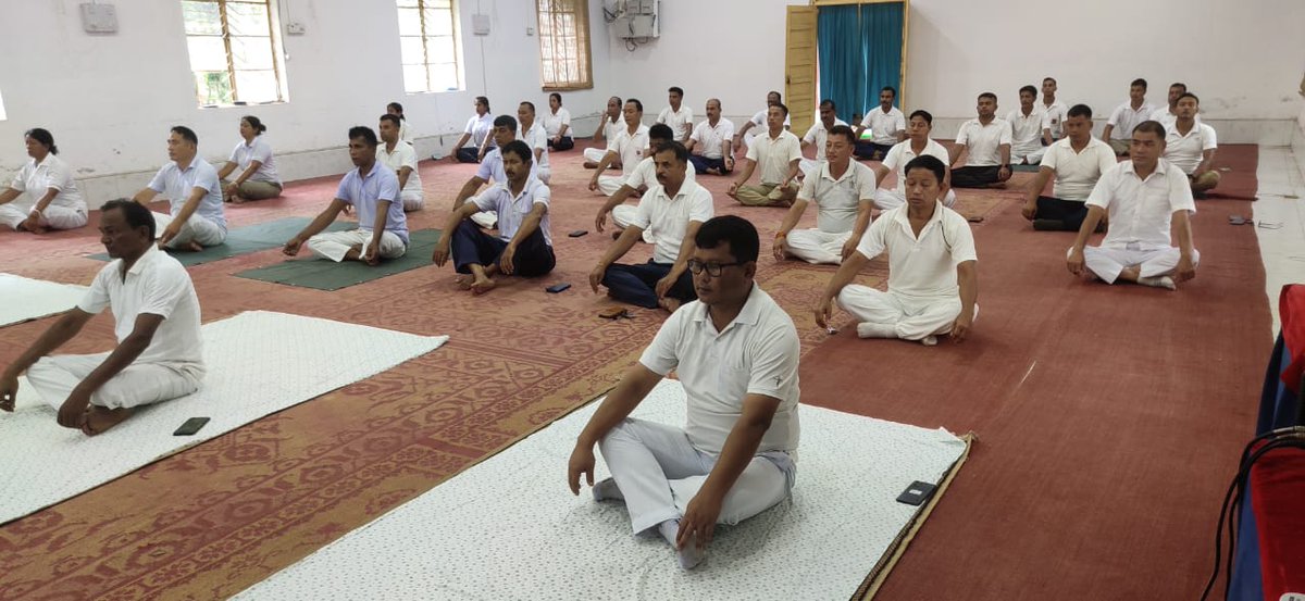 Unlike every year,  KTDSPTA, Narsingarh celebrated  International Day of Yoga in Recreation Hall.As many as 75 staff of the Academy took part in the celebration